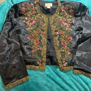 Vintage Victoria secret satin beaded jacket